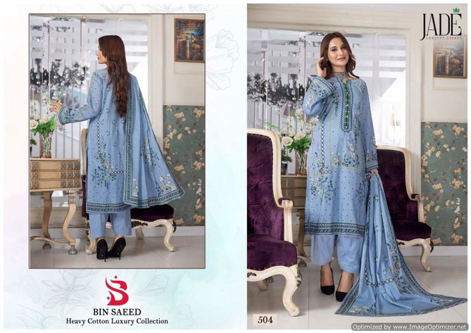 Bin Saeed Vol 5 By Jade Heavy Cotton Pakistani Dress Material Wholesale Clothing Suppliers In India
